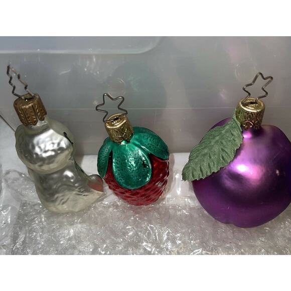 5 Mark Kraus & Old World Christmas Blown Glass Ornament Lot WGermany NICE! #50 - Picture 8 of 12